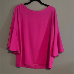 Women’s Fuchsia Bell Sleeve Blouse